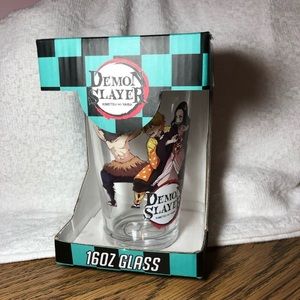 Demon Slayer anime 16 oz drinking glass with graphics
